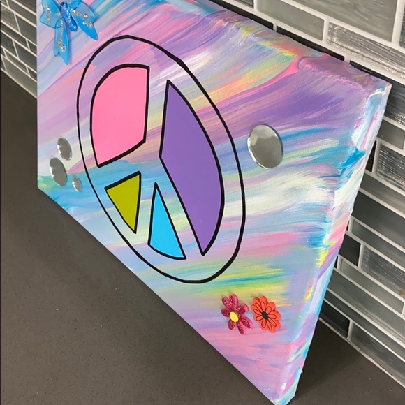 Peace Sign POP Art Painting Hippie - Picture 6 of 8